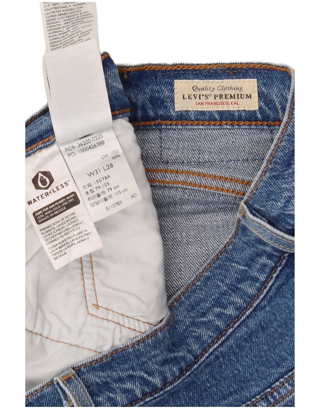 Levi's Uomo 501 Jeans dritti W31 L28 Cotone Blu