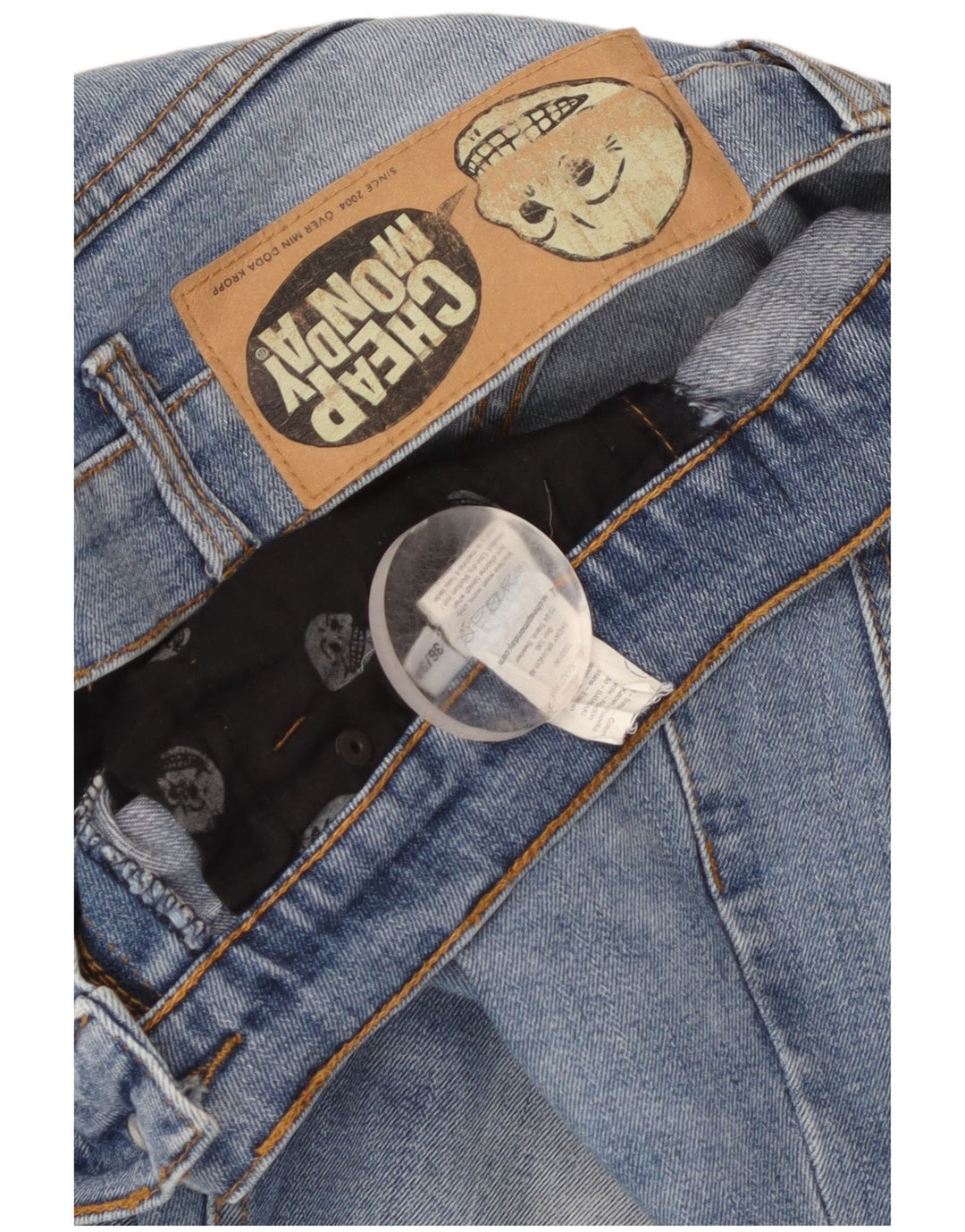 Jeans dritti da uomo economici Monday W36 L27 cotone blu