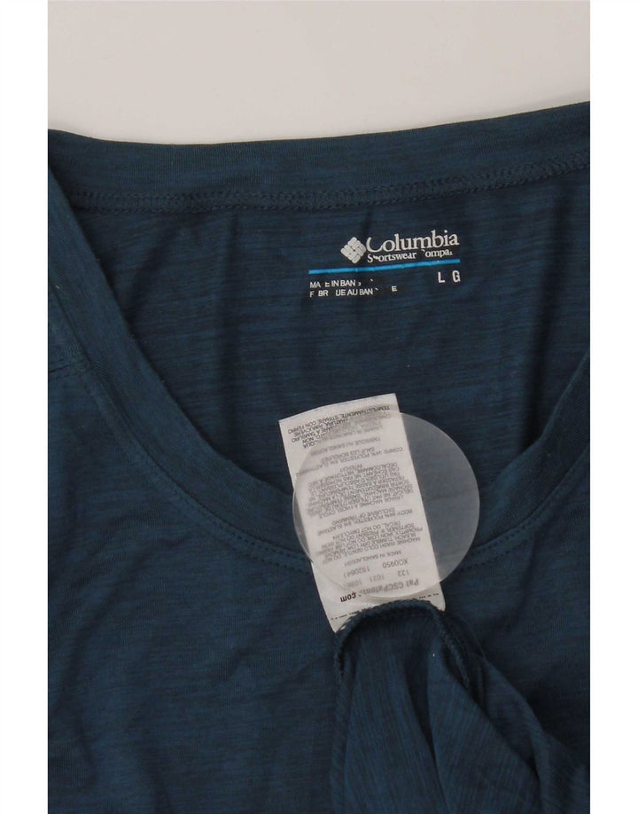 Maglietta da uomo Columbia Top grande in poliestere blu