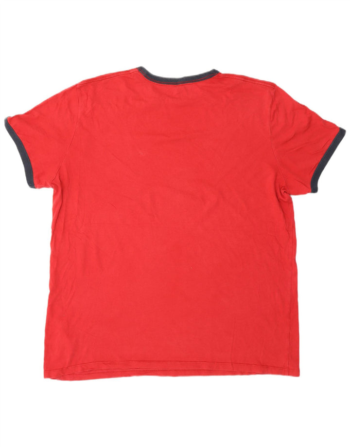 T-shirt grafica da uomo Timberland Top XL in cotone rosso