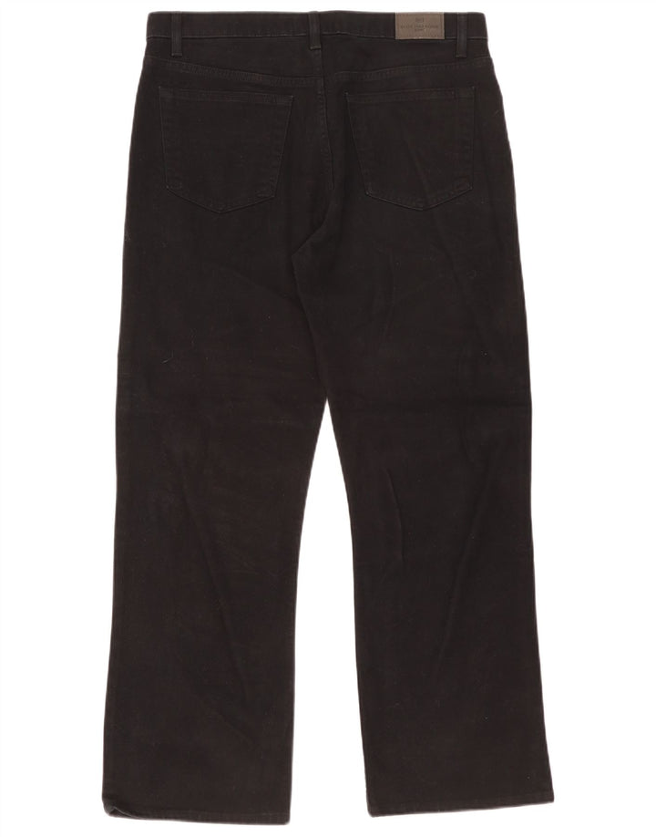 Jeans dritti da uomo Marks & Spencer blu Harbour W36 L29 cotone nero