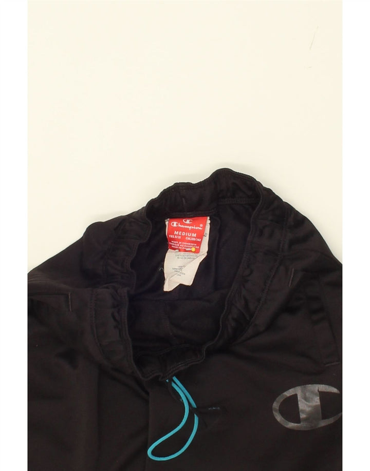 CHAMPION Boys Tracksuit Trousers Joggers 9-10 Years Medium Black Polyester Vintage Champion and Second-Hand Champion from Messina Hembry 