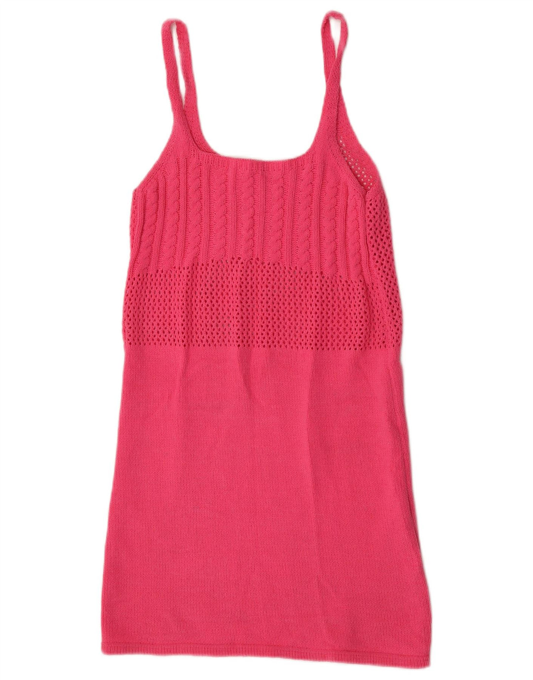 Prendisole in maglia da donna Zara UK 12 Poliestere rosa medio