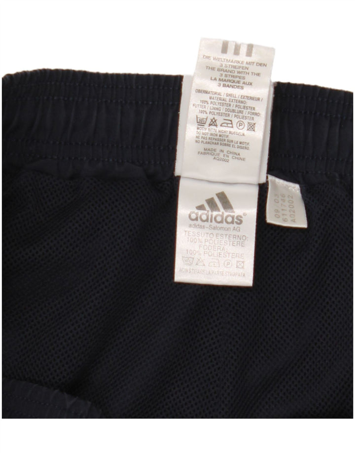 Pantaloncini sportivi da uomo Adidas medi in poliestere blu navy