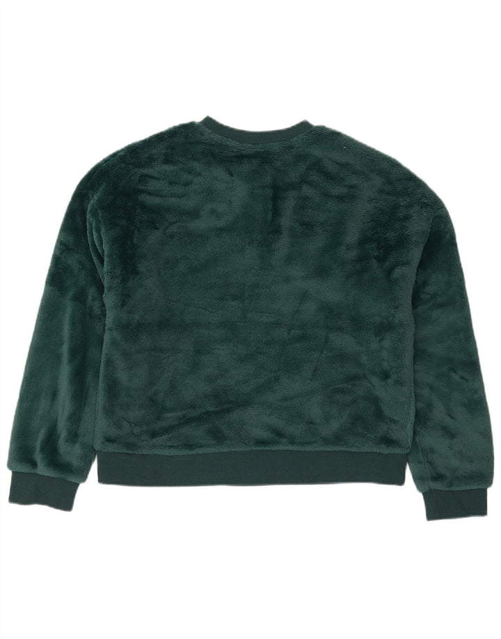 Felpa corta oversize da donna Marks & Spencer UK 10 piccola verde
