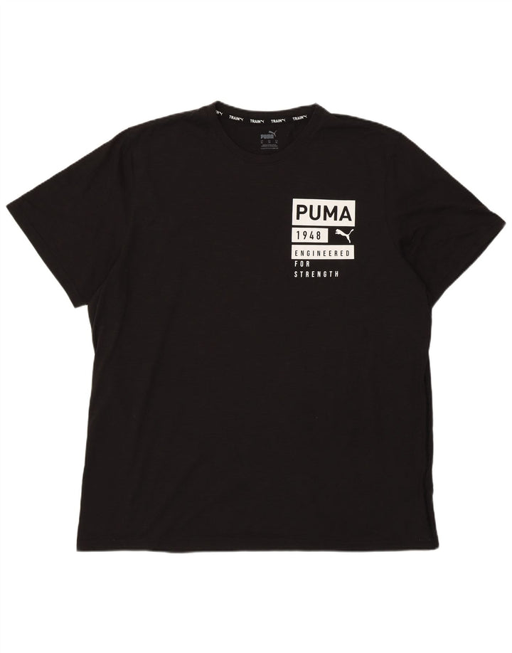 T-shirt grafica da uomo Puma Top XL poliestere nero