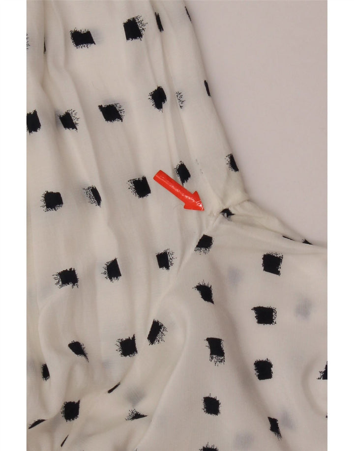 Top camicetta a maniche lunghe da donna Massimo Dutti EU 36 XS bianco maculato