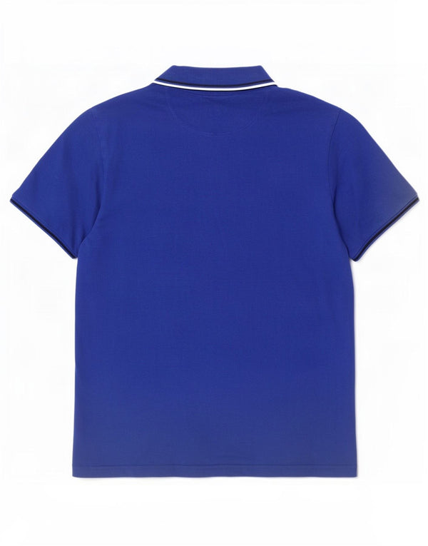 Polo da uomo Champion in cotone blu medio