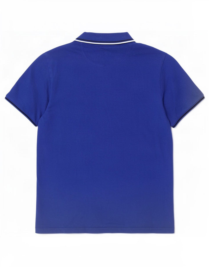 Polo da uomo Champion in cotone blu medio