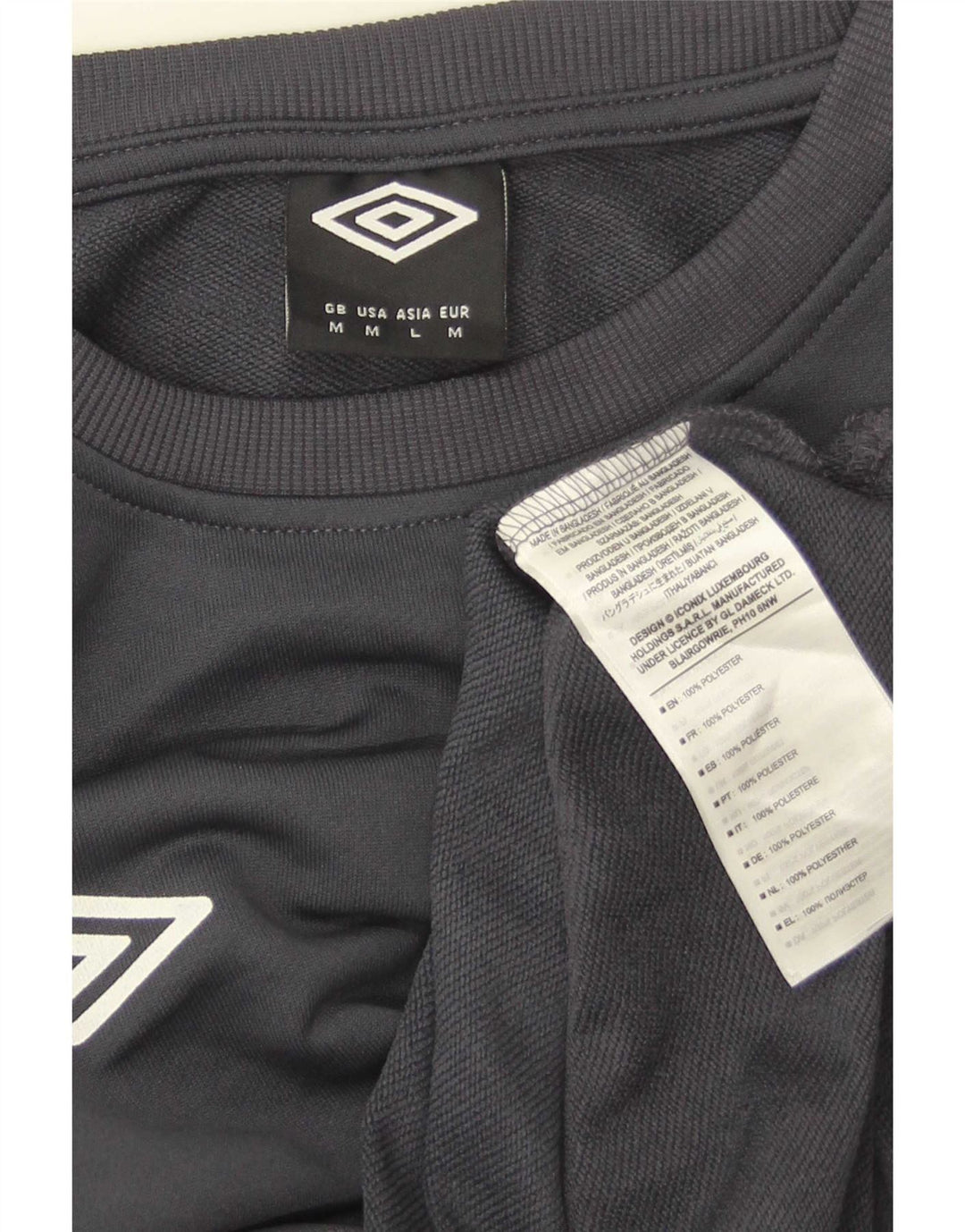 Felpa da uomo Umbro Maglione in poliestere color block grigio medio