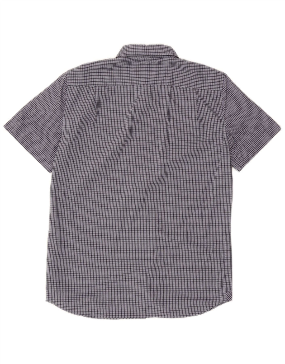 Camicia a maniche corte da uomo Lacoste taglia 40 cotone medio a quadri blu navy