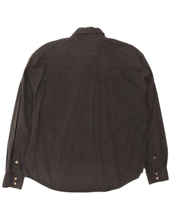 Camicia di jeans da uomo WRANGLER grande in cotone nero