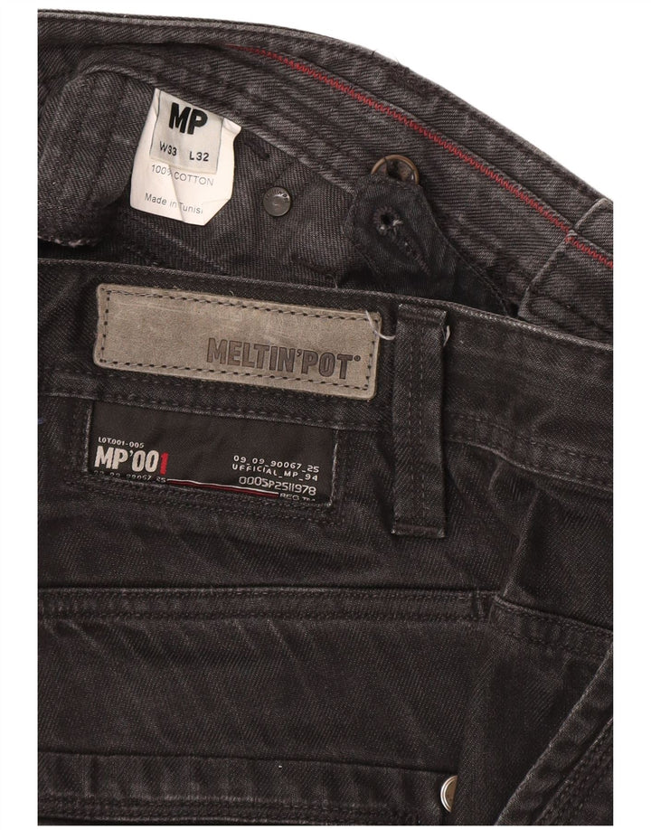 Jeans dritti da uomo Meltin' Pot W33 L32 cotone nero