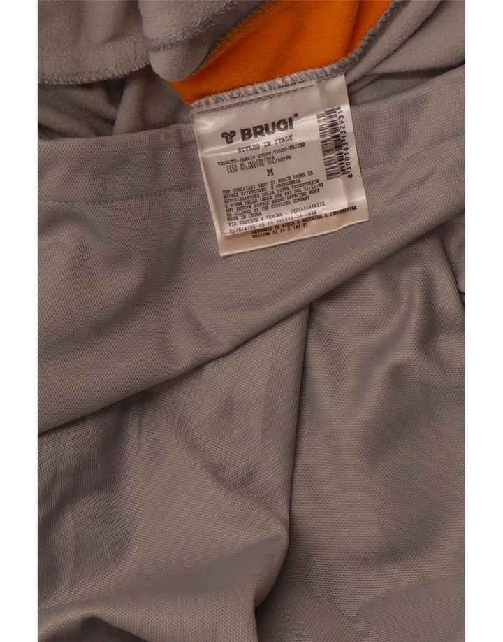 Giacca da tuta da uomo BRUGI in poliestere color block grigio medio