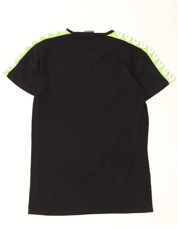 T-shirt grafica da uomo Lotto Top in cotone color block medio nero