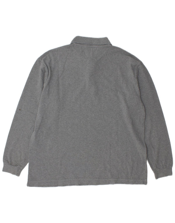 Polo Kappa Uomo Manica Lunga Large in Cotone Grigio