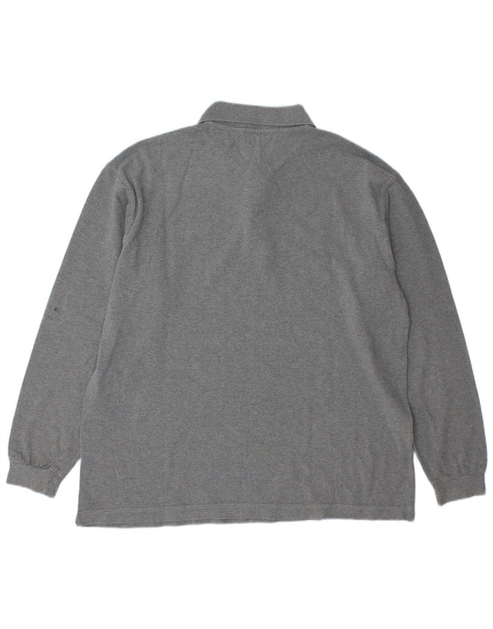 Polo Kappa Uomo Manica Lunga Large in Cotone Grigio