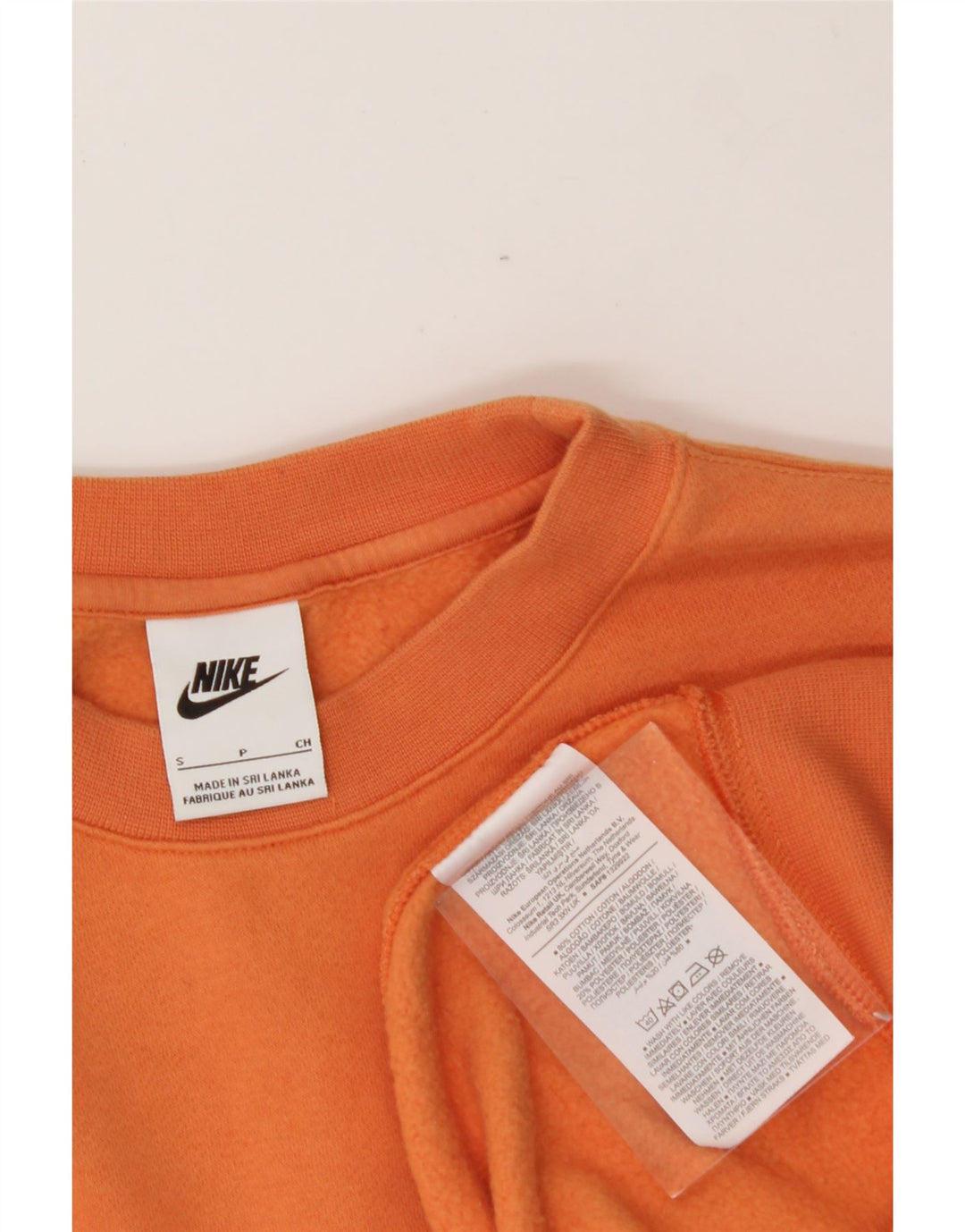 NIKE Mens Sweatshirt Jumper Small Orange Cotton Vintage Nike and Second-Hand Nike from Messina Hembry 