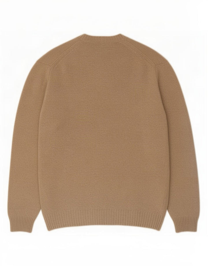 Maglione maglione girocollo da uomo Zara XL in lana beige