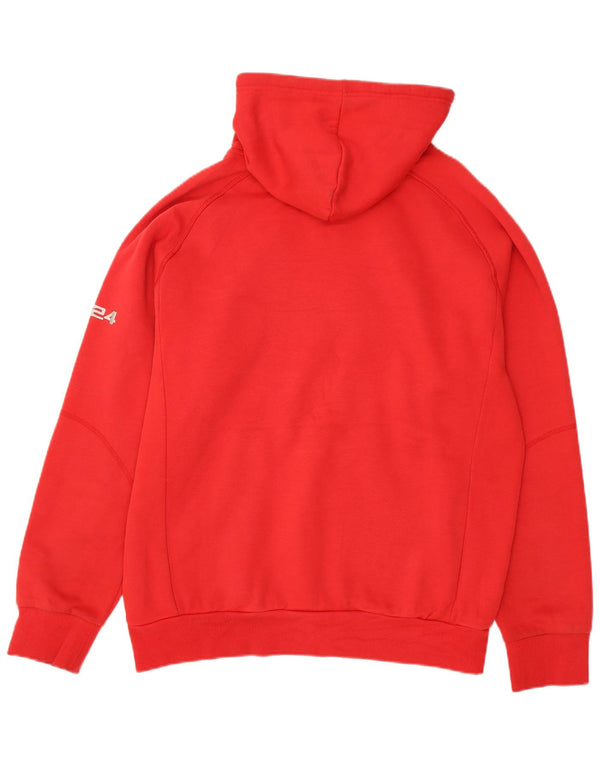Felpa con cappuccio grafica da uomo Umbro 2XL in cotone rosso