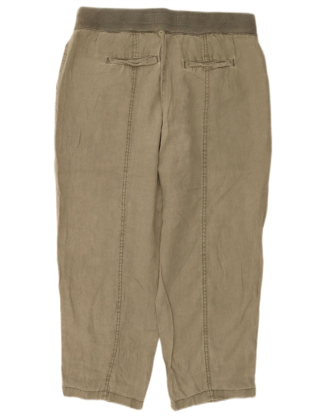 Pantaloni corti da donna White Stuff UK 12 Medium W32 L23 Lino kaki