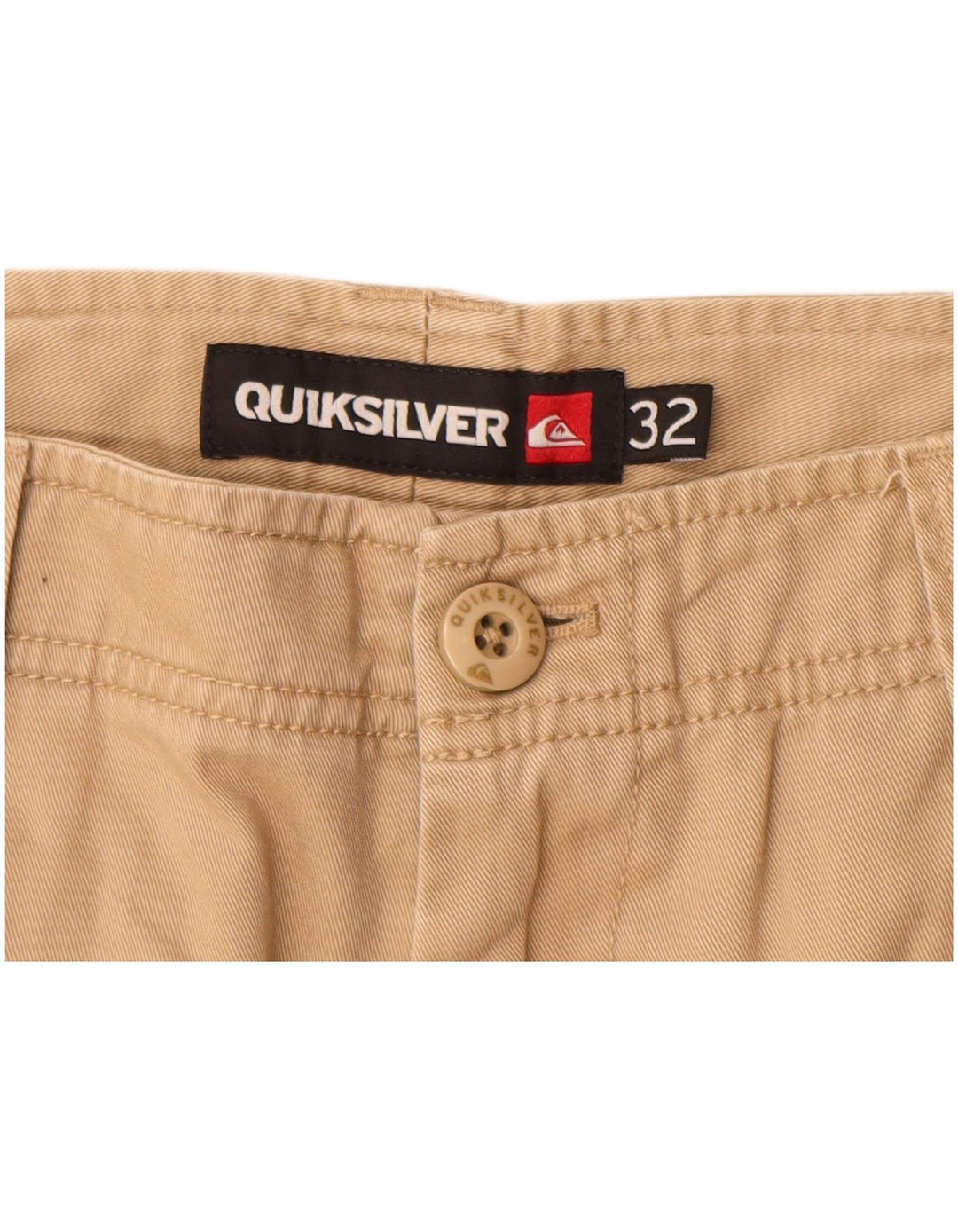 Pantaloncini cargo da uomo QUIKSILVER W32 cotone beige medio