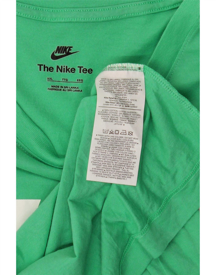 T-shirt grafica da uomo Nike Top 2XL cotone verde