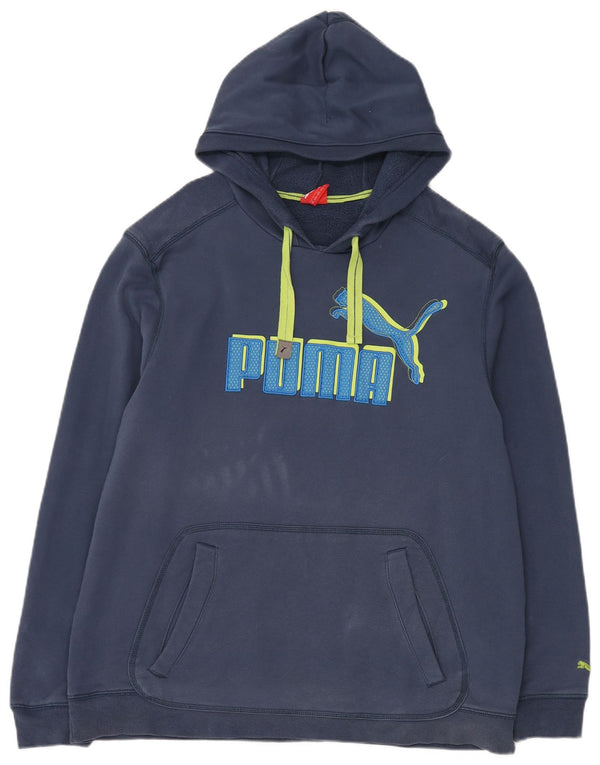 Felpa con cappuccio grafica da uomo Puma 2XL Blu Navy