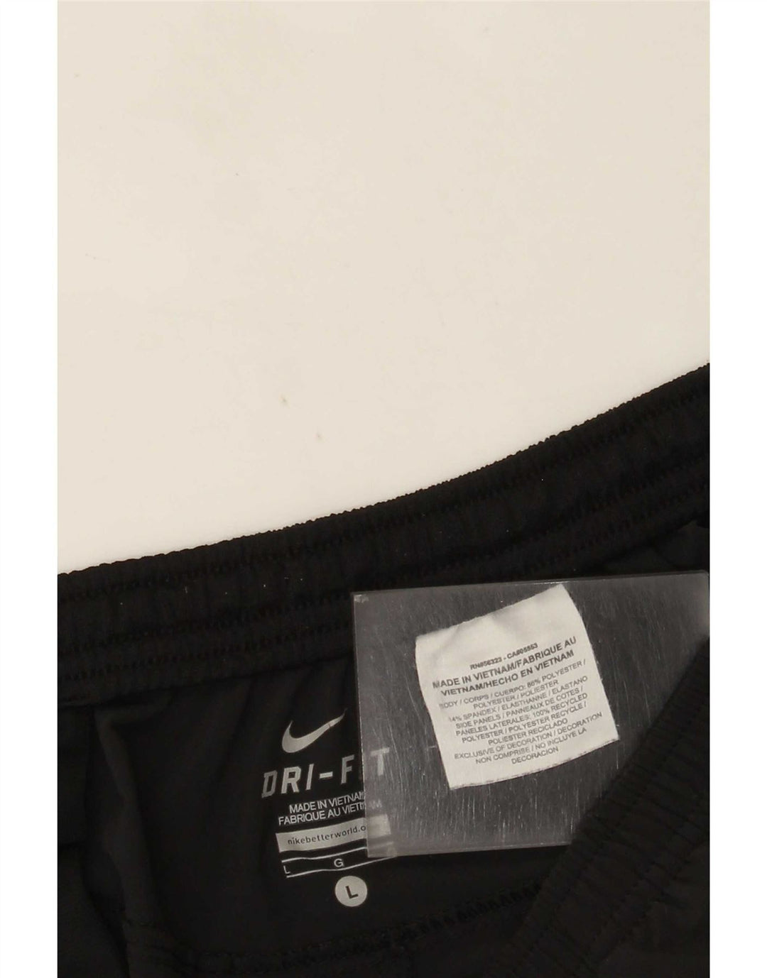 Pantaloni da tuta Nike Dri Fit da donna UK 16 Large Nero Poliestere