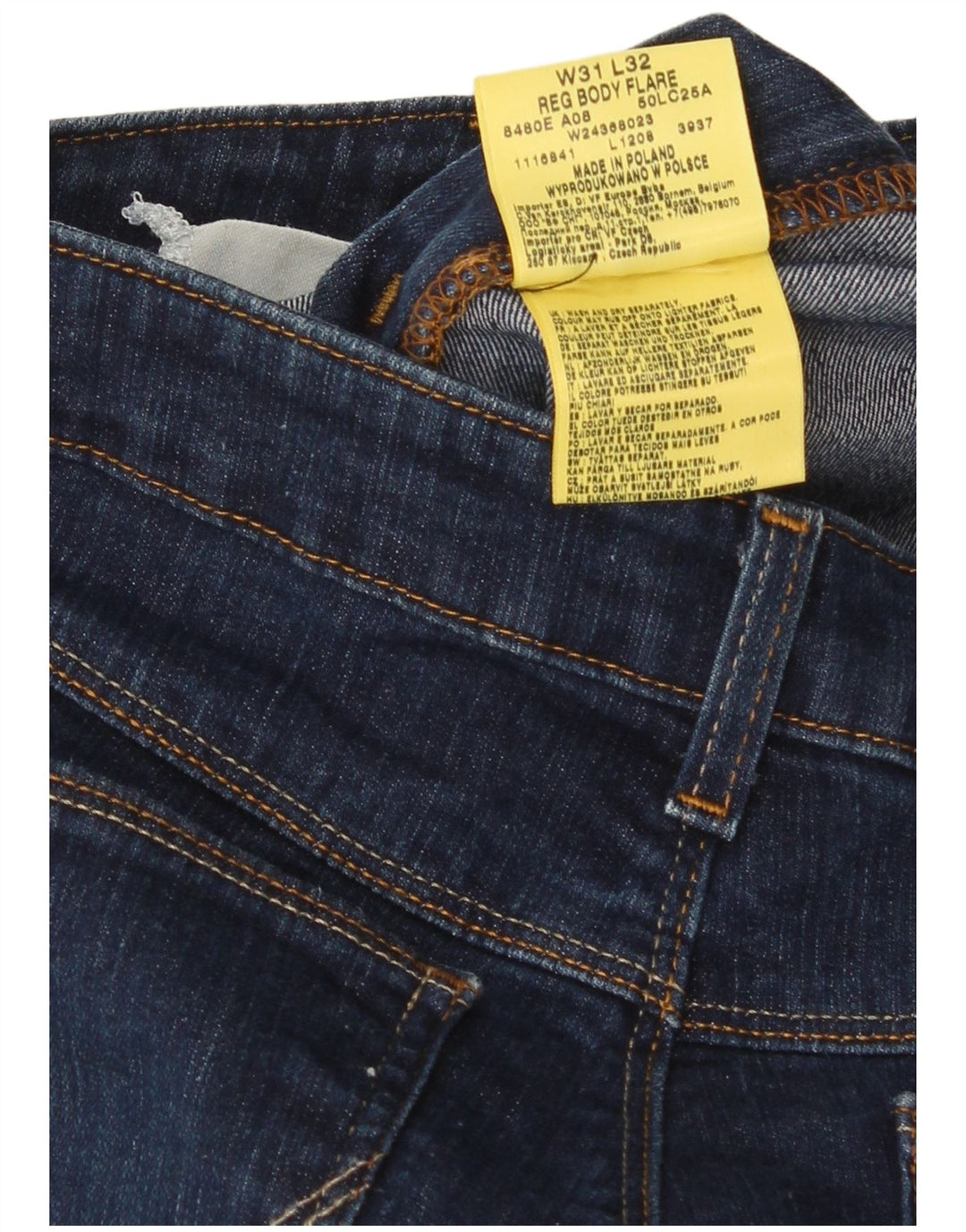 Jeans svasati da donna Wrangler W31 L32 cotone blu navy