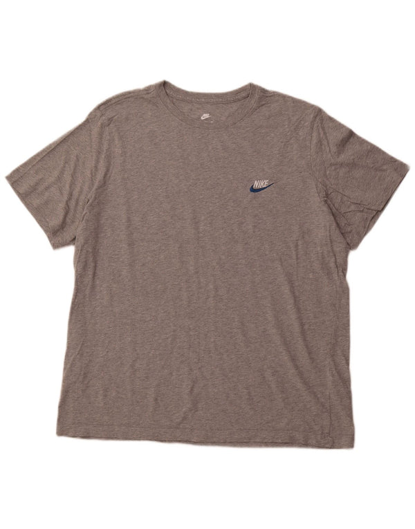 T-shirt da uomo NIKE Top XL in cotone grigio
