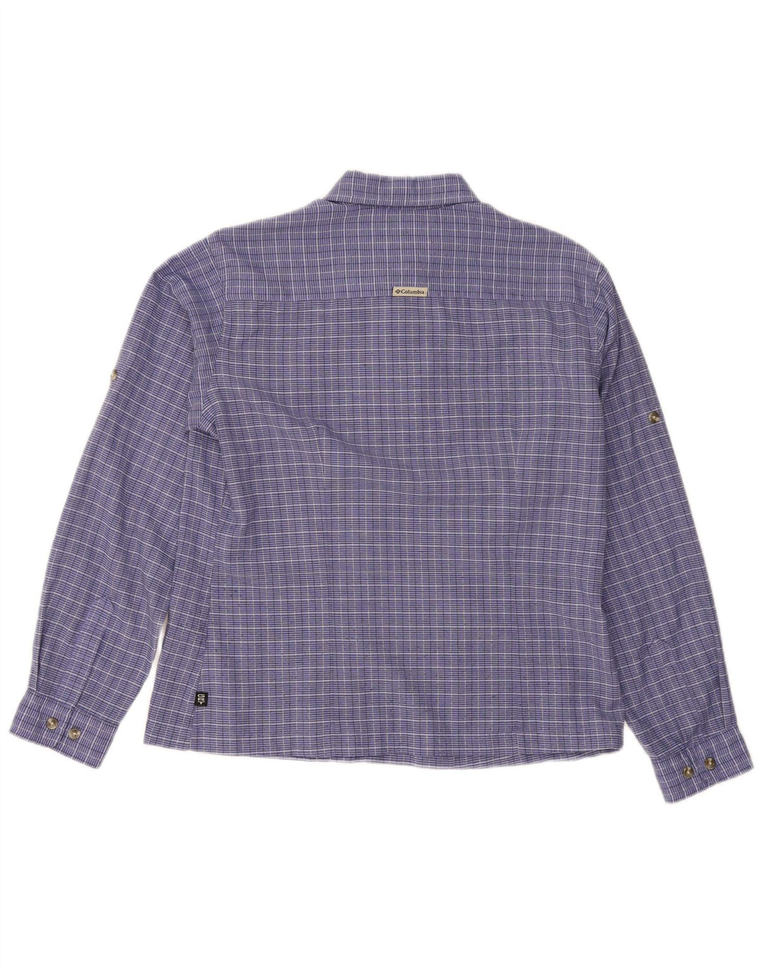 Camicia da donna Columbia UK 14 Poliestere a quadri blu medio