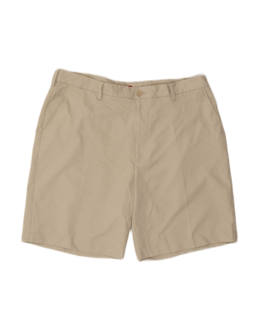IZOD Mens Chino Shorts W40 XL Beige Polyester