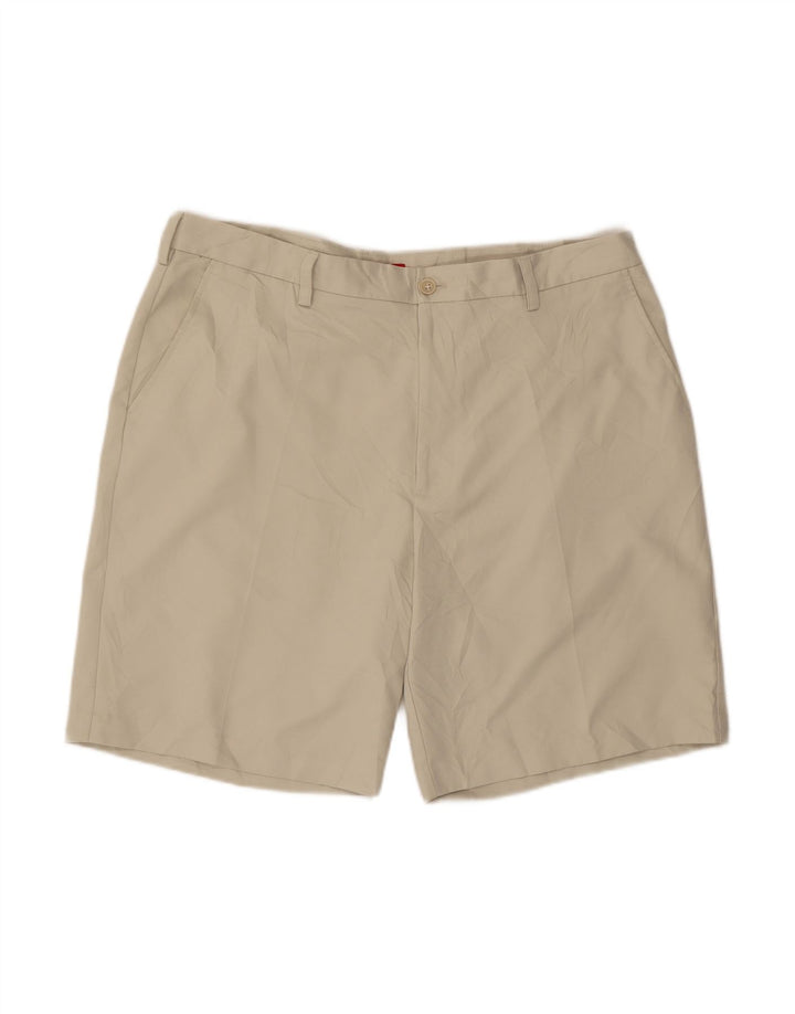 IZOD Mens Chino Shorts W40 XL Beige Polyester