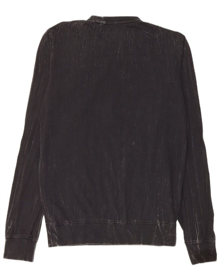 Top Guess Uomo Manica Lunga XS Cotone Nero