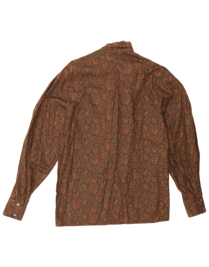 Camicia da donna DAKS UK 12 Cotone Paisley marrone medio