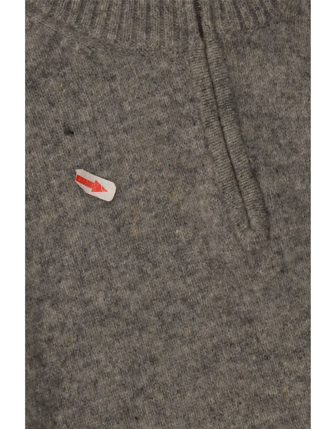 Maglione Kappa da uomo con zip e collo 2XL in lana vergine screziata grigia