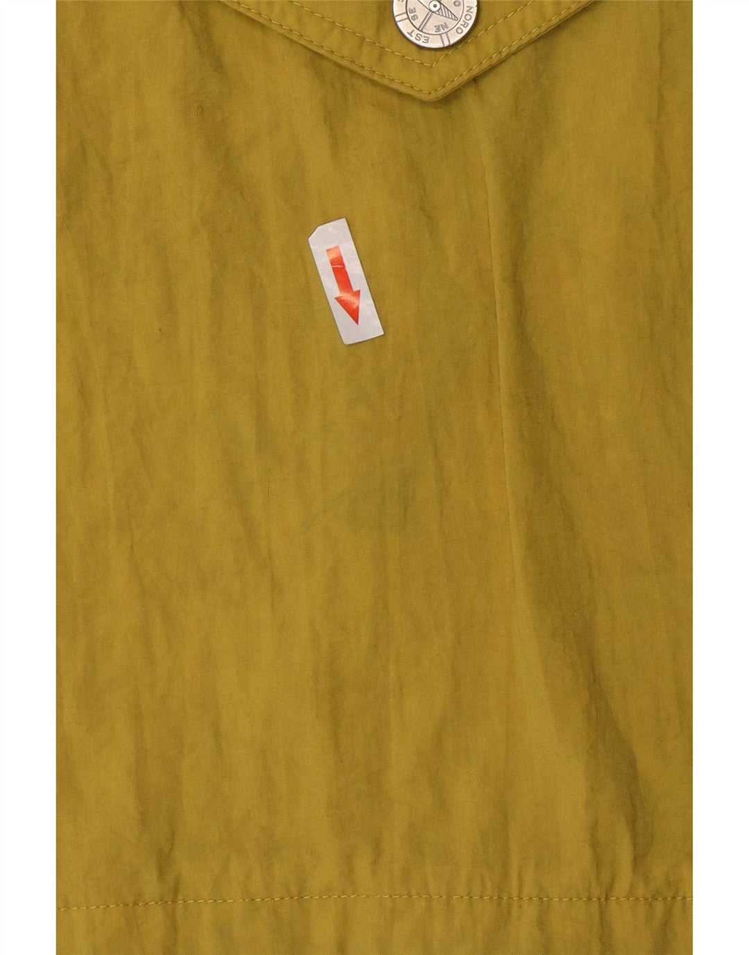 Giacca a vento oversize da donna vintage EU 42 grande in poliammide giallo