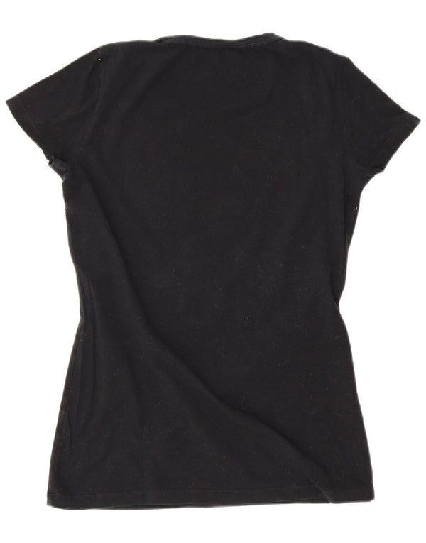 T-shirt grafica da donna Gas Top UK 8 piccola nera
