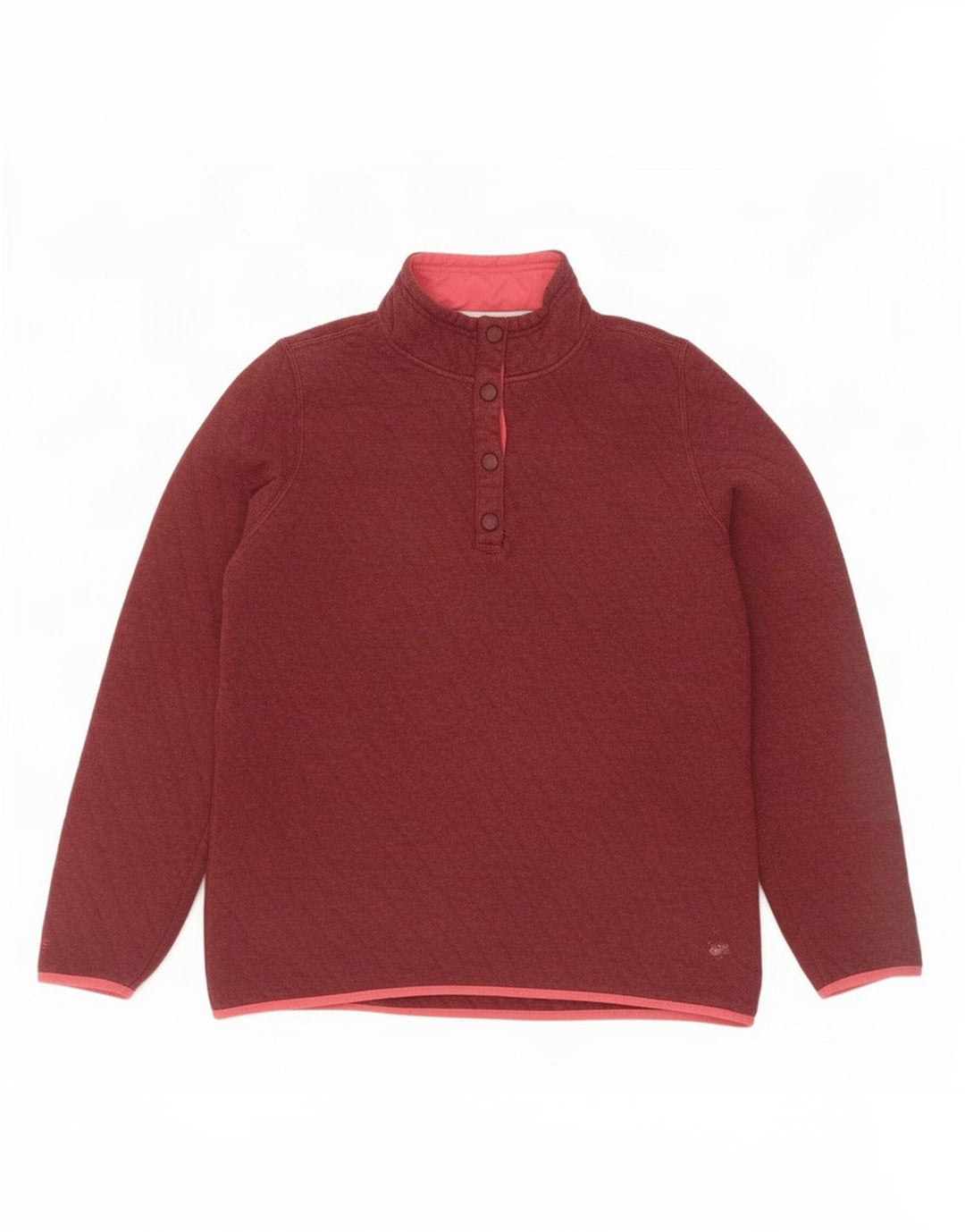 Felpa da donna con collo abbottonato Orvis, UK 14, cotone marrone medio medio