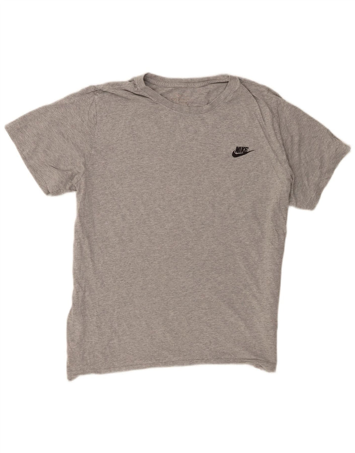 T-shirt da uomo Nike Top grande in cotone chiazzato grigio