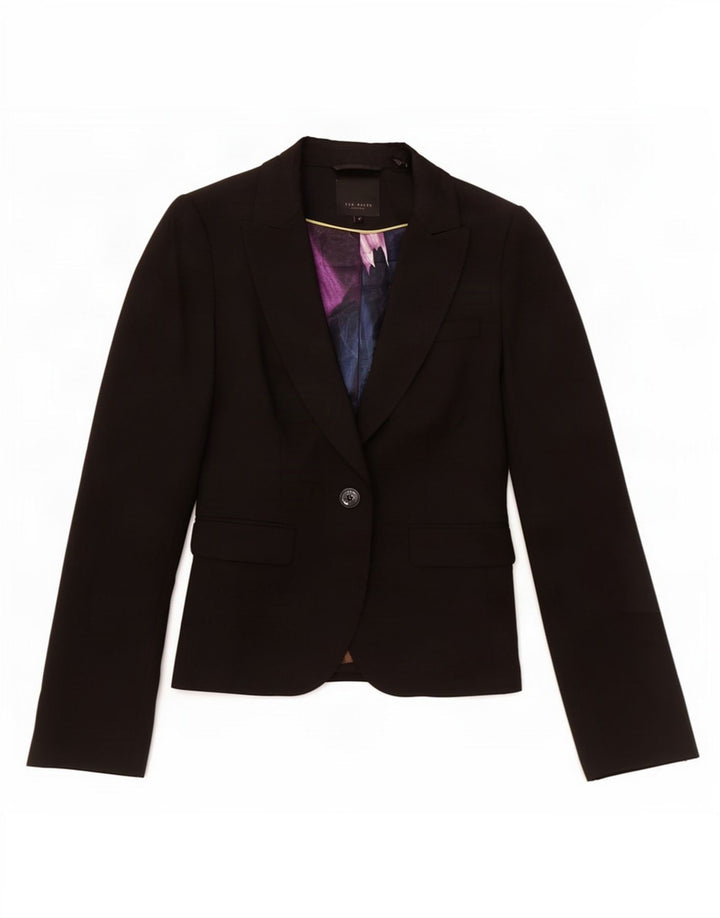 Giacca blazer da donna a 1 bottone Ted Baker taglia XS nera