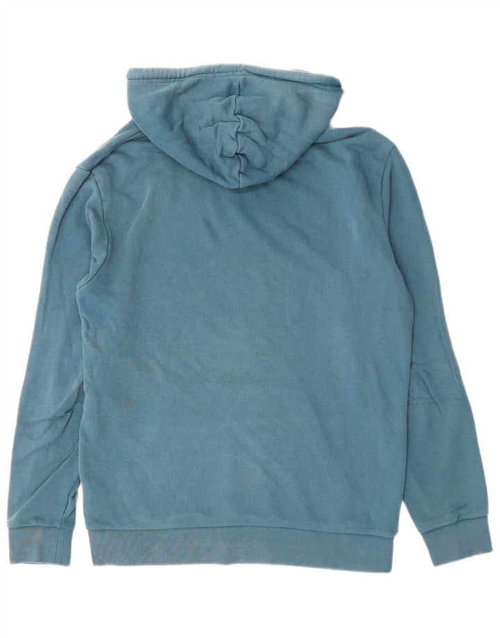 Felpa con cappuccio da uomo Adidas Small in cotone blu