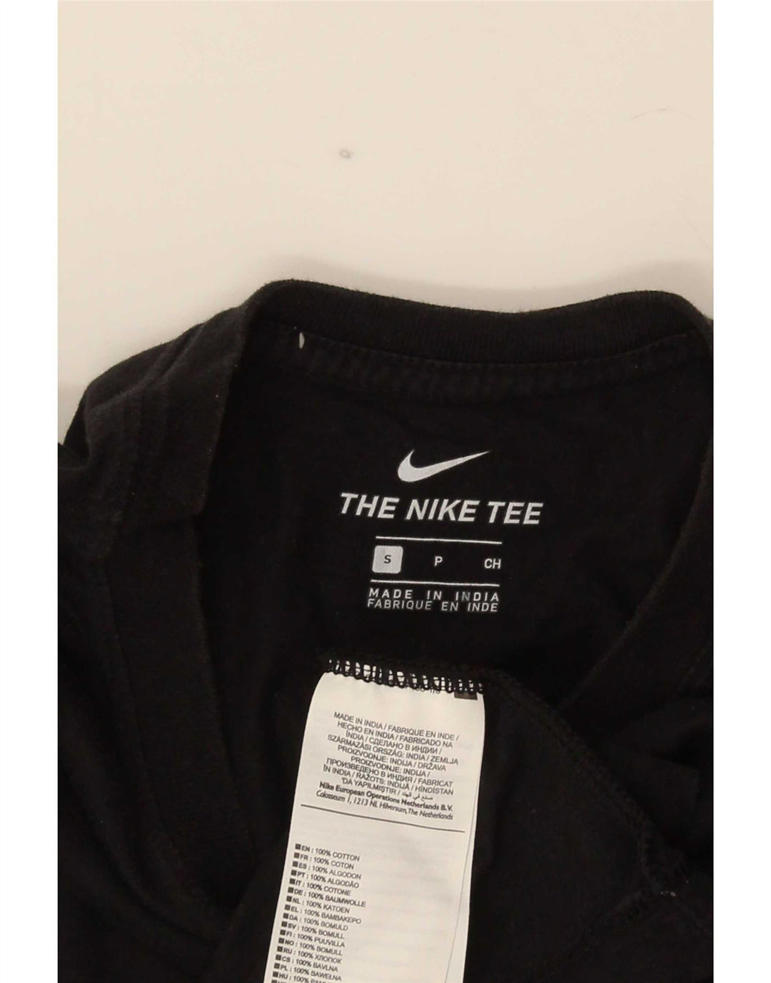 T-shirt grafica da uomo Nike Top Small in cotone nero
