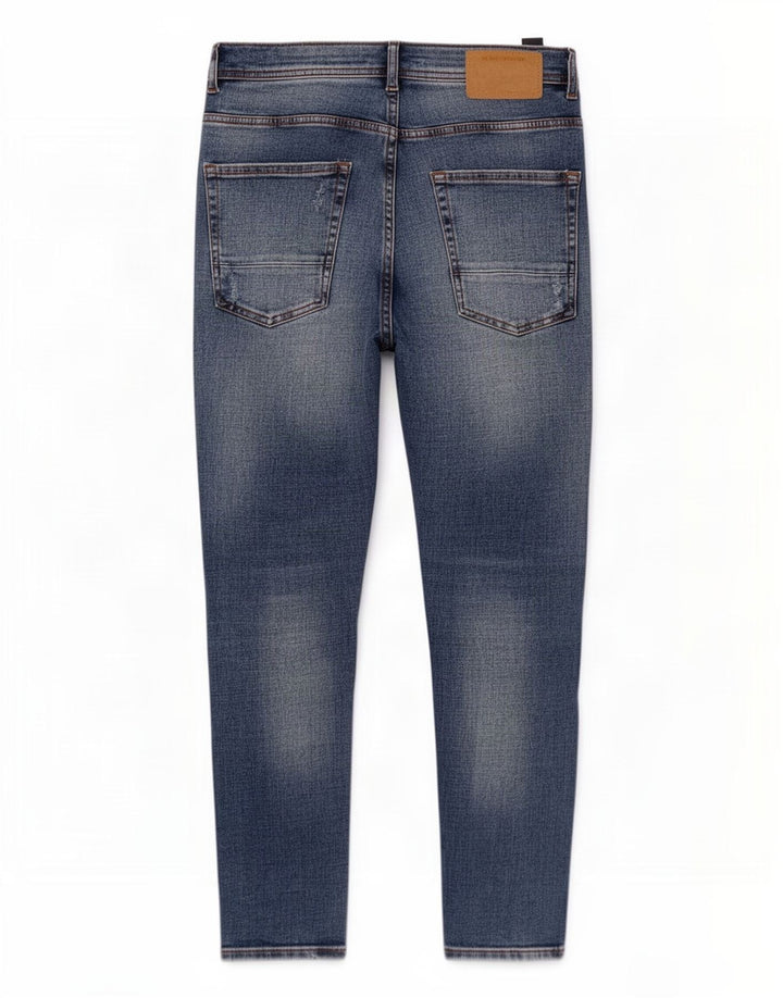 Jeans slim invecchiati da uomo Zara EU 40 medio W31 L26 cotone blu