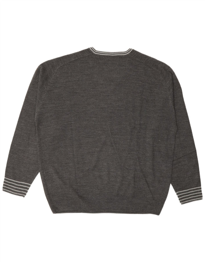 Maglione Kappa da uomo con scollo a V 2XL grigio acrilico