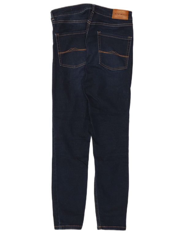 JACK WILLS Jeans skinny corti da donna W27 L25 Blu navy
