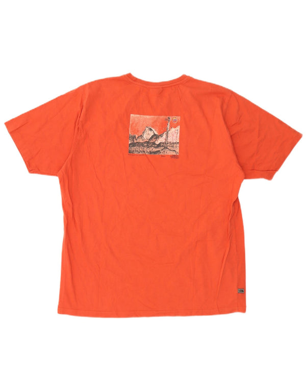 T-shirt grafica da uomo The North Face Top grande in cotone arancione