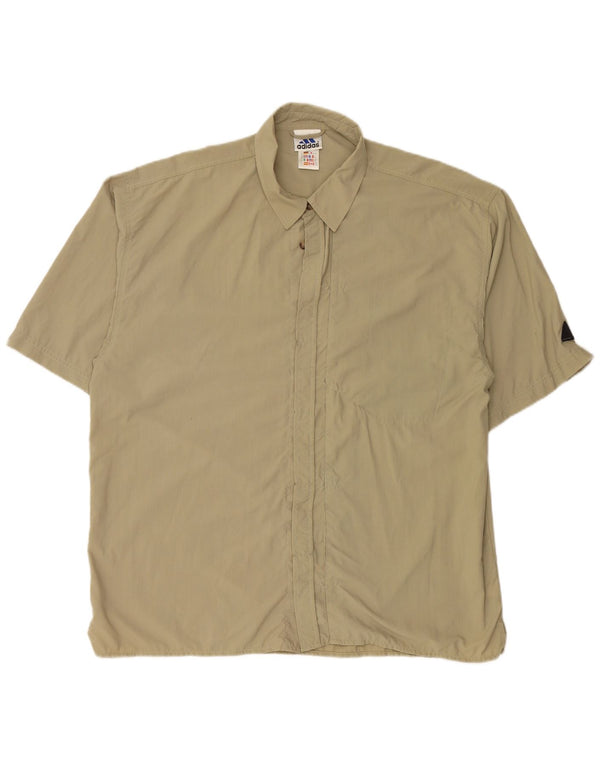 Camicia ADIDAS da uomo a maniche corte XL verde nylon
