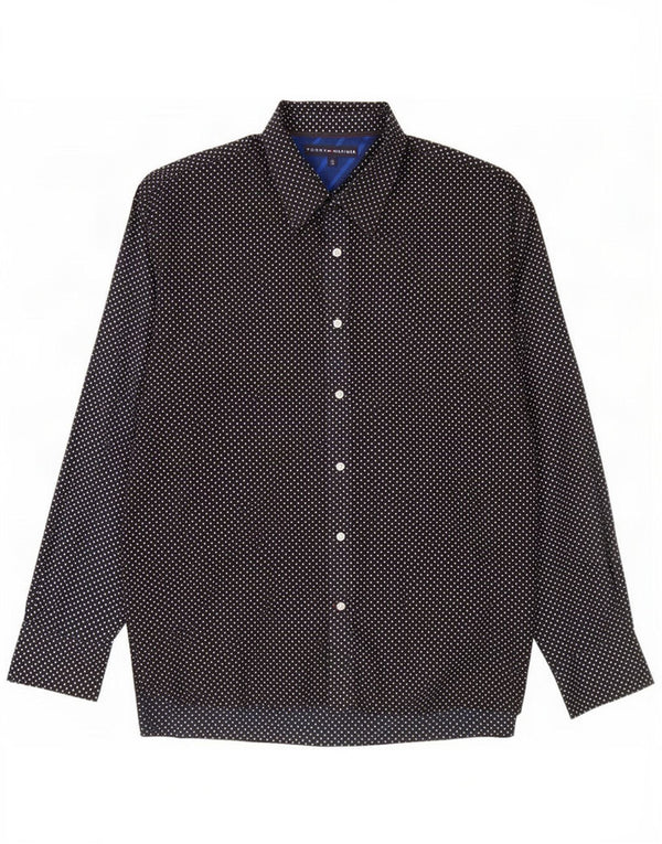 Camicia da uomo Tommy Hilfiger XL in cotone maculato blu navy